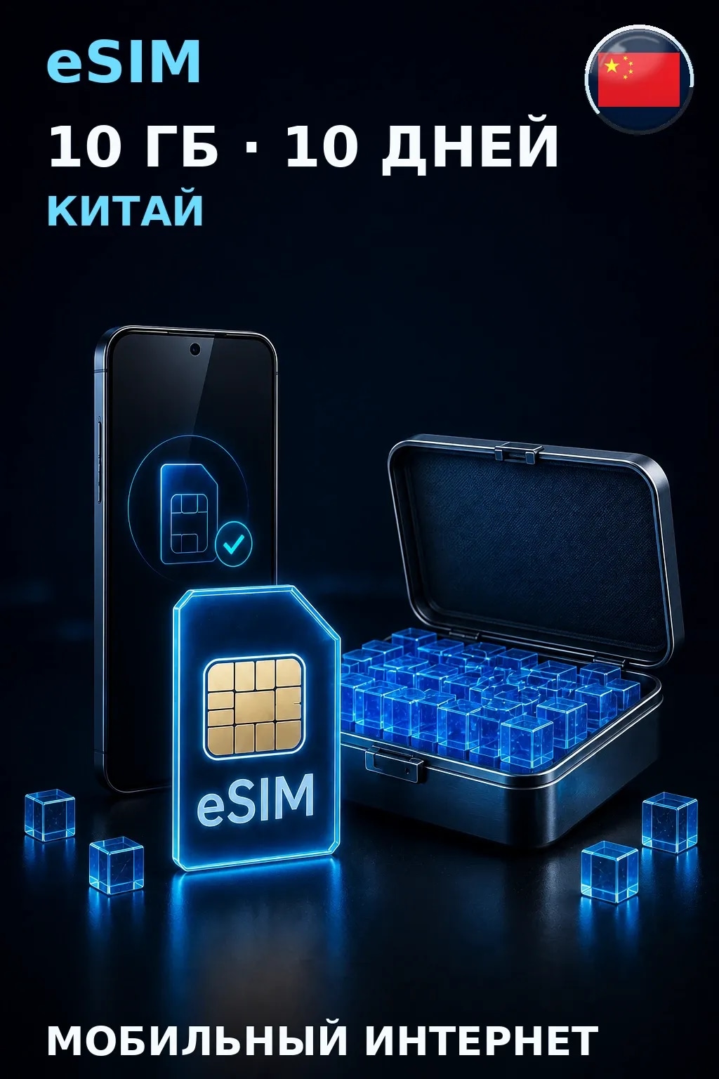 eSIM Китай — 10 ГБ, 10 дней — интернет